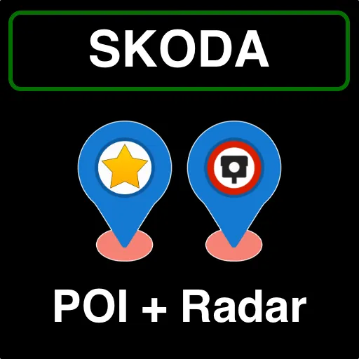 Mise à jour POI et Radars GPS Skoda - CarPlay VAG